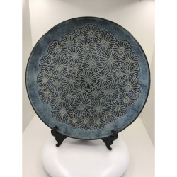 Plat fleuri - 40 cm -